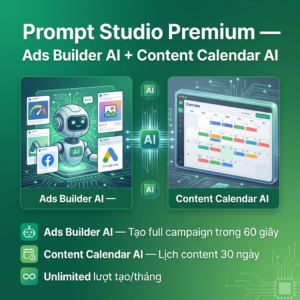 Prompt Studio Premium — Ads Builder AI + Content Calendar AI AdsCoffee